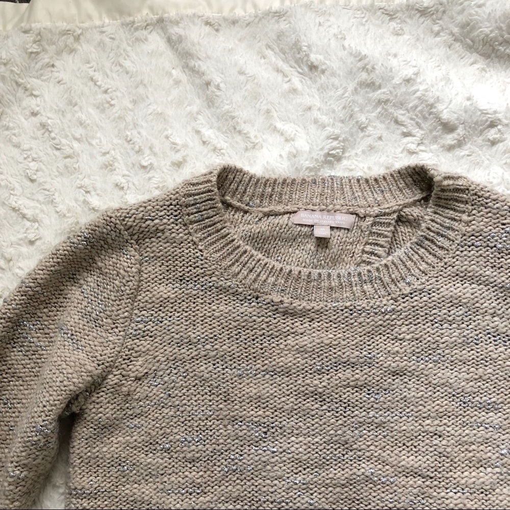 Banana Republic Gold Open Back Sweater